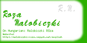 roza malobiczki business card